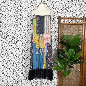 Urban Outfitters | Kimchi Blue Mae Patchwork Print Oversized Slip Midi Dress M
